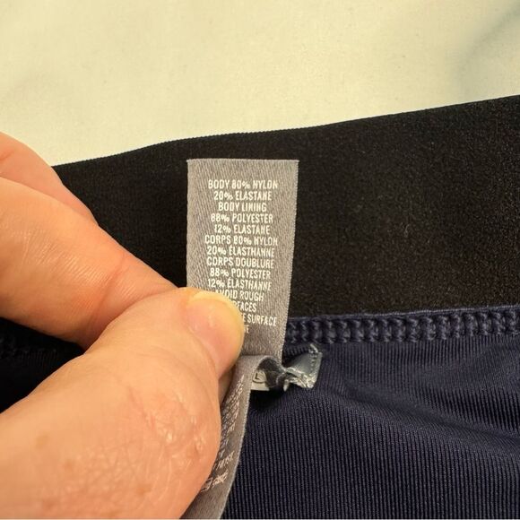 Aerie One Piece Swimsuit Size L Blue Colorblock Deep V Neck Pin Up Open Back - Picture 4 of 5